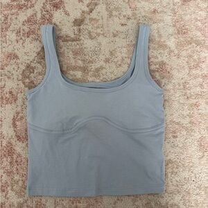 PINK Victoria's Secret Pale Blue Cropped Tank Top